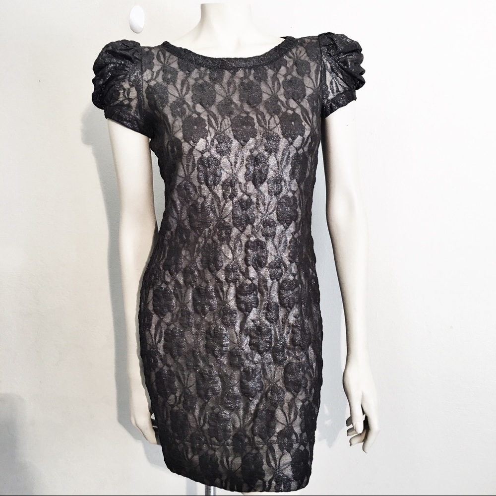 Karen Walker Runaway Dress Lace Midi Dress Designer Feminine Ruffle Detail